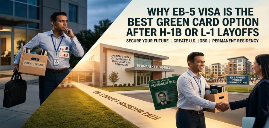 Why EB-5 Visa Is the Best Green Card Option After H-1B or L-1 Layoffs